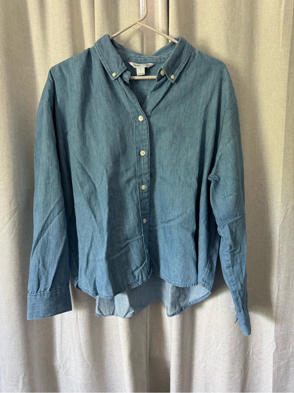 Button-Up Chambray Denim Shirt